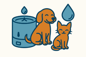 Automatischer Wasserbrunnen für Hunde und Katzen